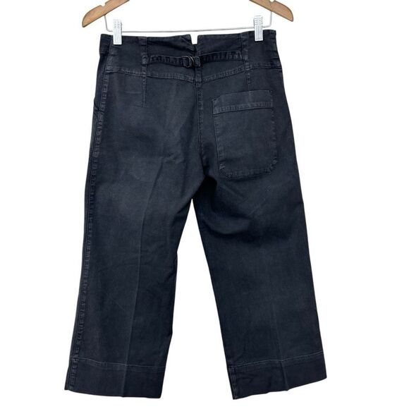 Piazza Sempione Boxy Charcoal Cropped Pants Denim Womens US Size 6 EU 42 - Picture 2 of 5